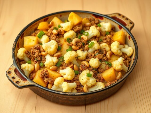 Bloemkoolschotel met cashewnoten