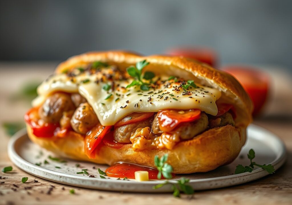 Bocadillo con queso ala Liske — AI-gegenereerde illustratie