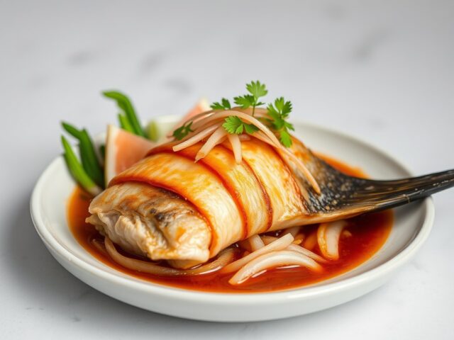 Boemboe Bali Ikan (met vissticks: zie info) — AI-gegenereerde illustratie