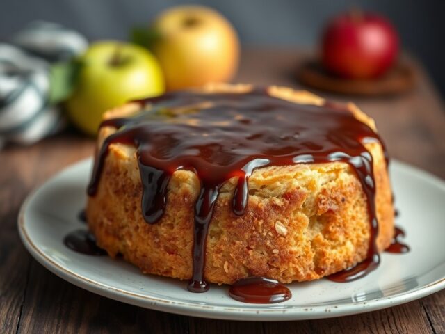 Boerencake met Appel en Chocoladeglazuur