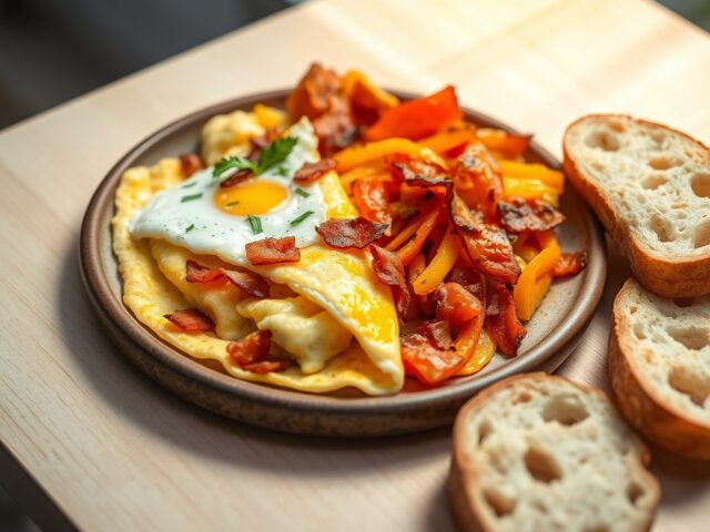 Boerenomelet piperade