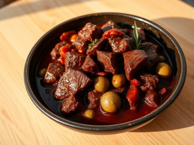 Boeuf Beukignon-stoofvlees met veel lekkers