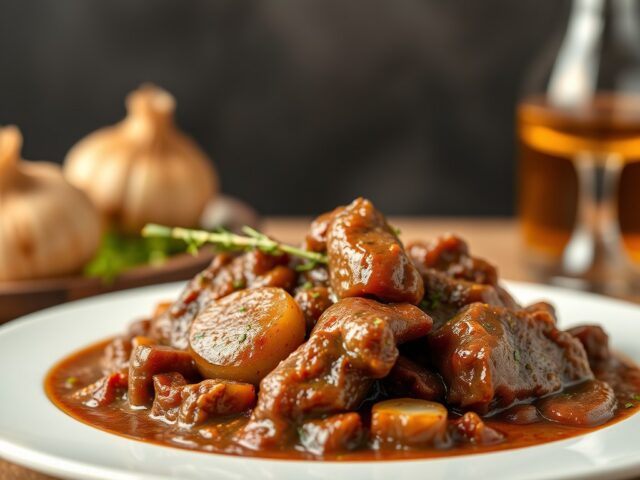 Boeuf Bourguignon — AI-gegenereerde illustratie