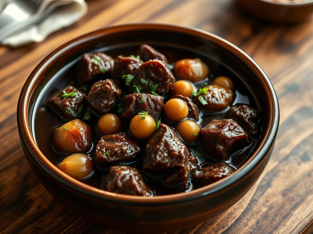 Boeuf bourguigonon, AI-gegenereerde illustratie