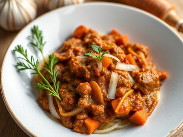 Bolognese saus — AI-gegenereerde illustratie