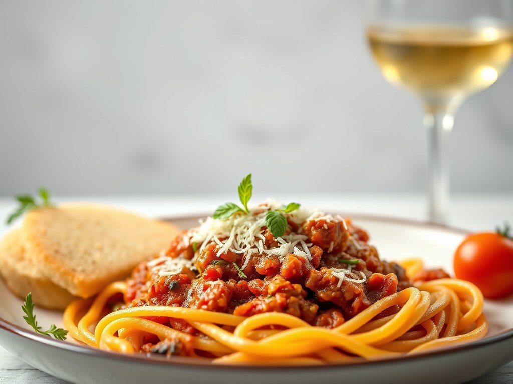 bolognese vulling canaloni, AI-gegenereerde illustratie