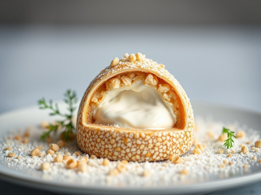 Bonbon van in reuzel gekonfijte wangen (zie opm ), AI-gegenereerde illustratie