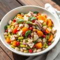Bonensalade met tonijn en amandelen