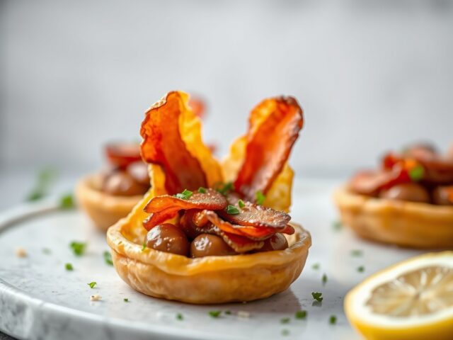 Borrelhapjes met bacon — AI-gegenereerde illustratie