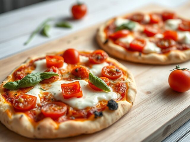 Borrelpizza’s met gekonfijte tomaat en kaas