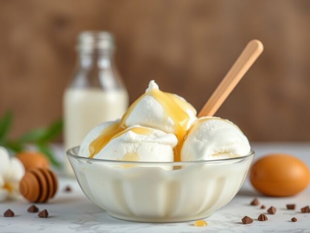 Bosbessen yoghurtijs