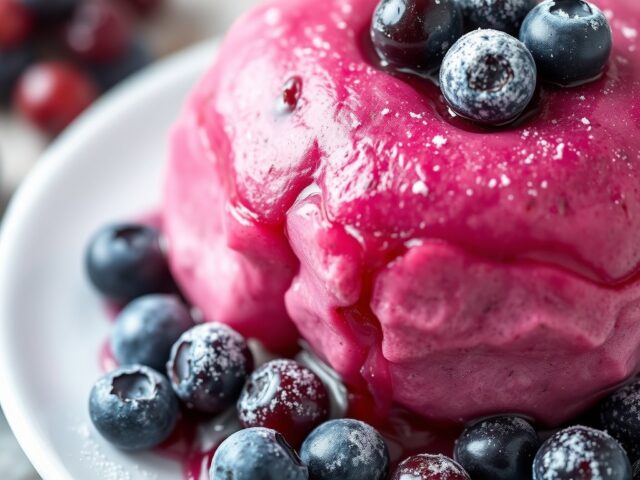 Bosbessensorbet