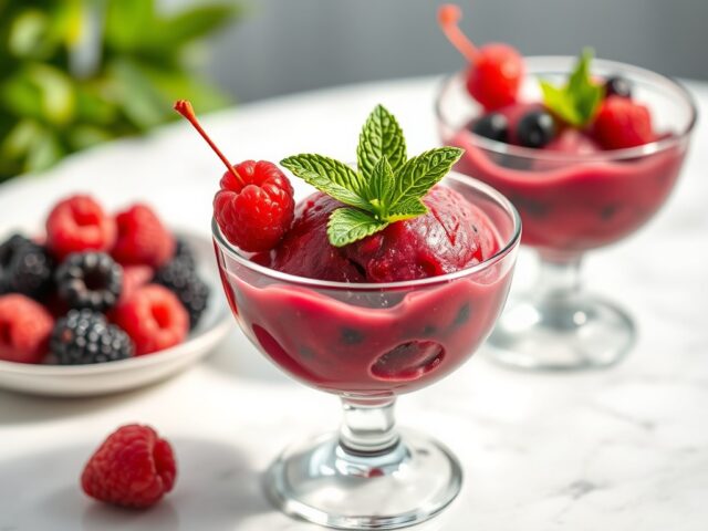 Bosvruchtensorbet