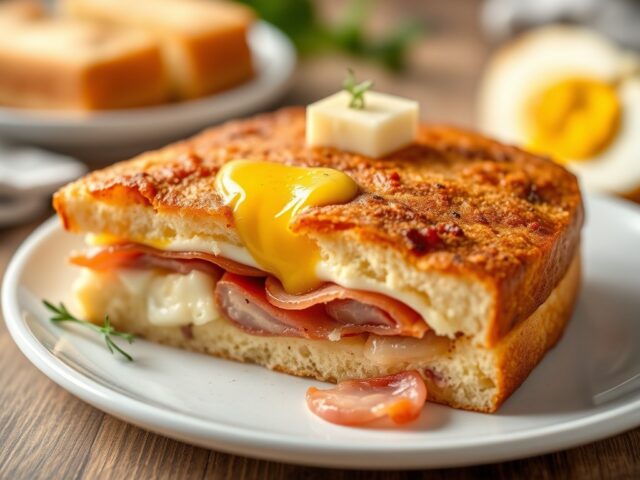 Boterhamtaart met ham en worst