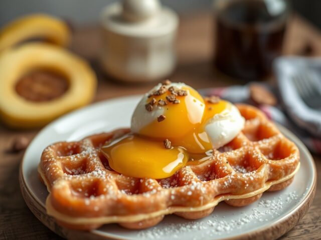 Boterwafels met Rodenbachkaas — AI-gegenereerde illustratie