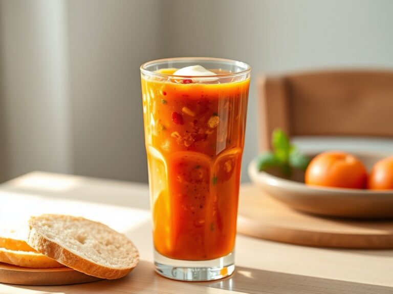Bouillabaisse geserveerd in een glas (zie opm)