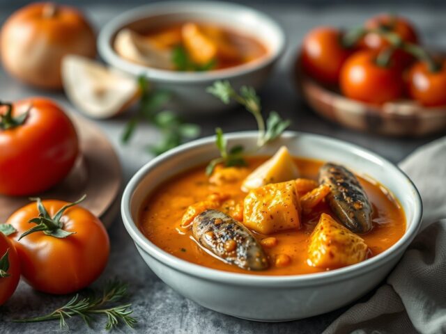 Bouillabaisse met Rouille Saus — AI-gegenereerde illustratie