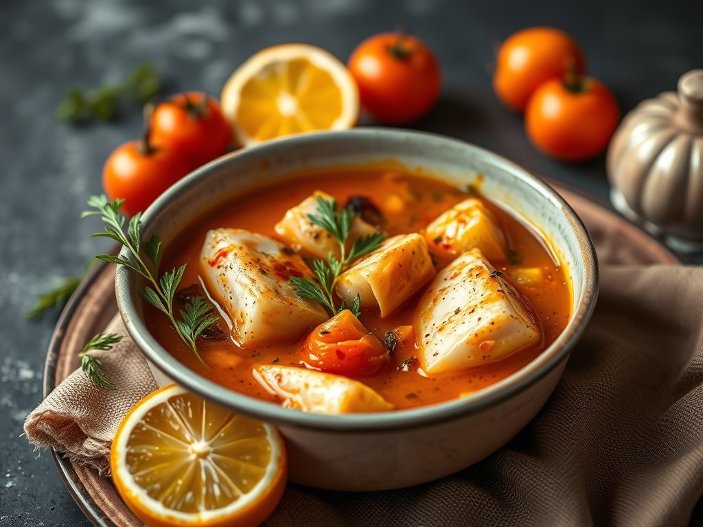 Bouillabaisse (vissoep), AI-gegenereerde illustratie