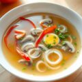 Bouillon met ei en paprika
