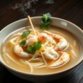 Bouillon met krab en citroengras