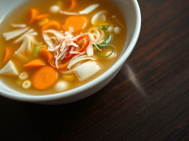 Bouillon met pepertjes