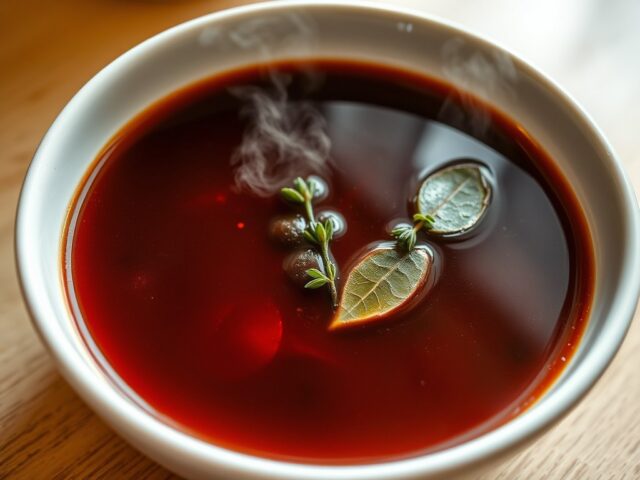 Bouillon met port
