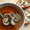 Bouillon van bospaddenstoelen