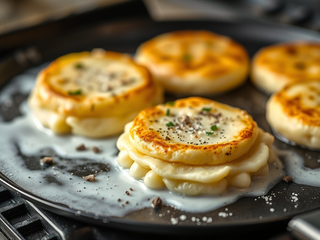 Boxty on the griddle, AI-gegenereerde illustratie