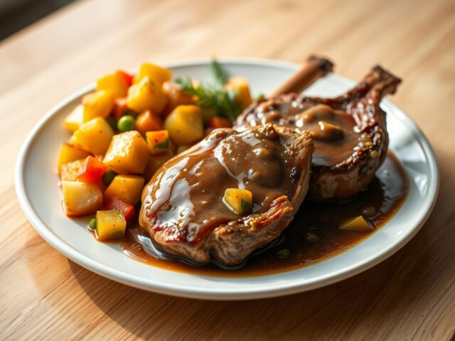 Braadzakrecept met hamlappen en groentemix