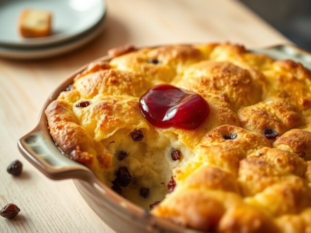Bread and butterpudding van paasbrood