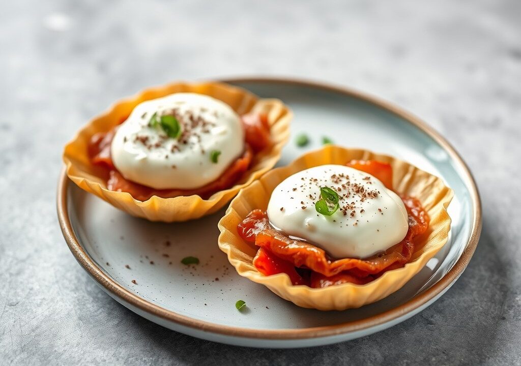 Bressaola met truffelcrème — AI-gegenereerde illustratie