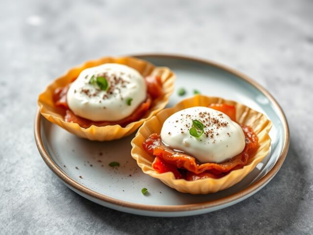 Bressaola met truffelcrème — AI-gegenereerde illustratie
