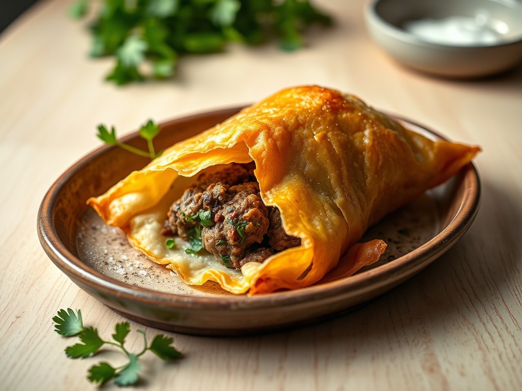 Brik met Kofta, AI-gegenereerde illustratie