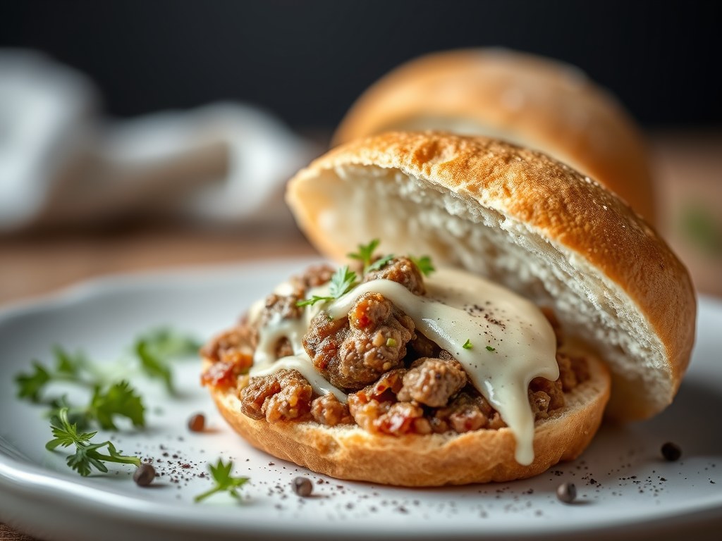 Briouats met kefta, AI-gegenereerde illustratie