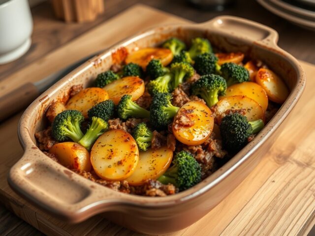 Broccoli- gehakt schotel
