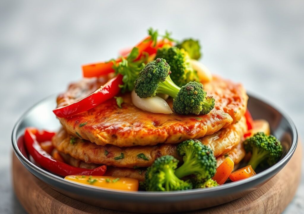 Broccoli-ham-taart, AI-gegenereerde illustratie