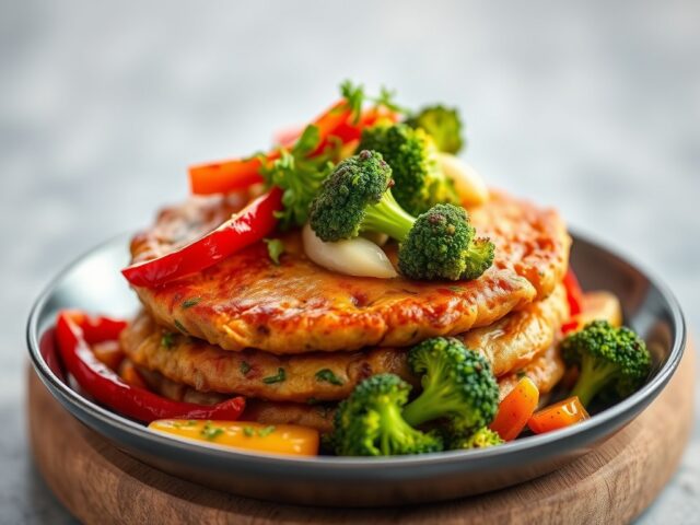 Broccoli-ham-taart — AI-gegenereerde illustratie