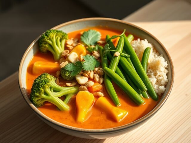 Broccoli in rode Curry