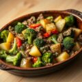 Broccoli met gehakt en room-tuinkruiden