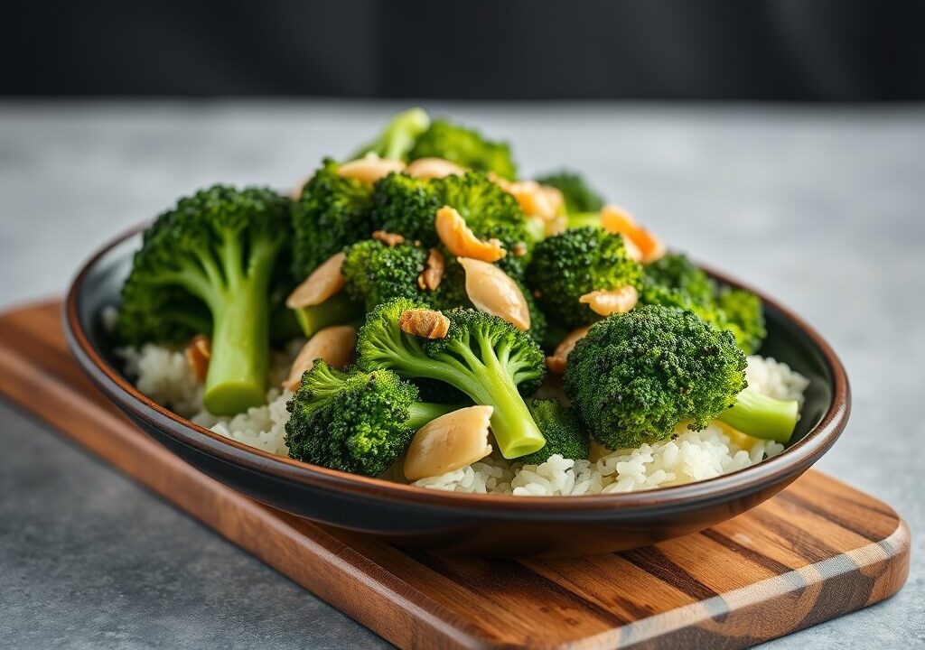 Broccoli op Chinese Wijze (Gai Lan), AI-gegenereerde illustratie
