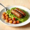 Broccolipuree met saucijsjes