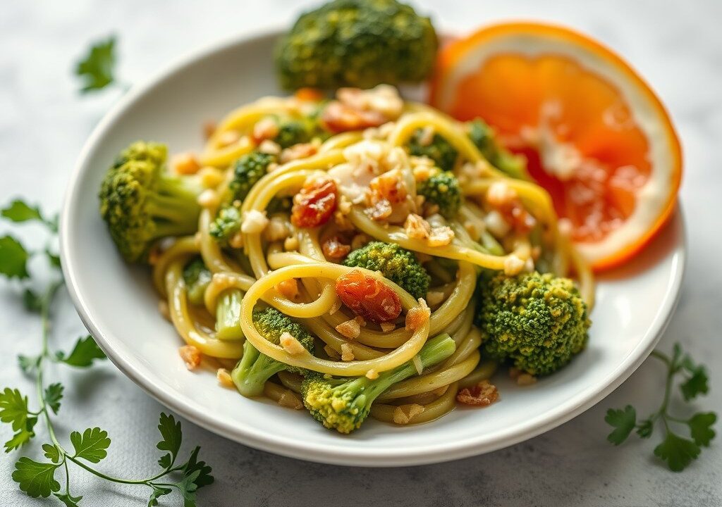 Broccolisalade, AI-gegenereerde illustratie