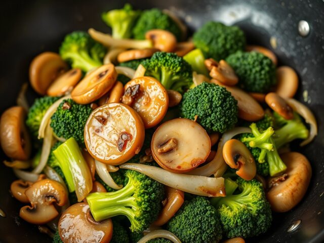 Broccolischotel — AI-gegenereerde illustratie