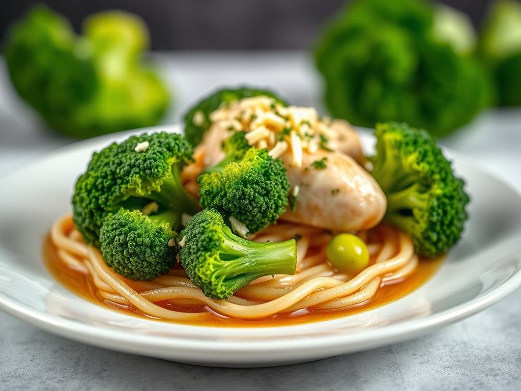 Broccolischotel, AI-gegenereerde illustratie
