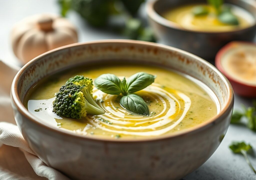 Broccolisoep, AI-gegenereerde illustratie