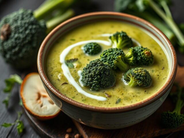 Broccolisoep in vijf minuten — AI-gegenereerde illustratie