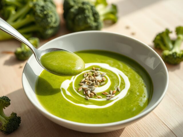 Broccolisoep met hennepzaad