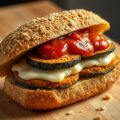 Broodje – Aubergine – Geitenkaas met Tomatensaus