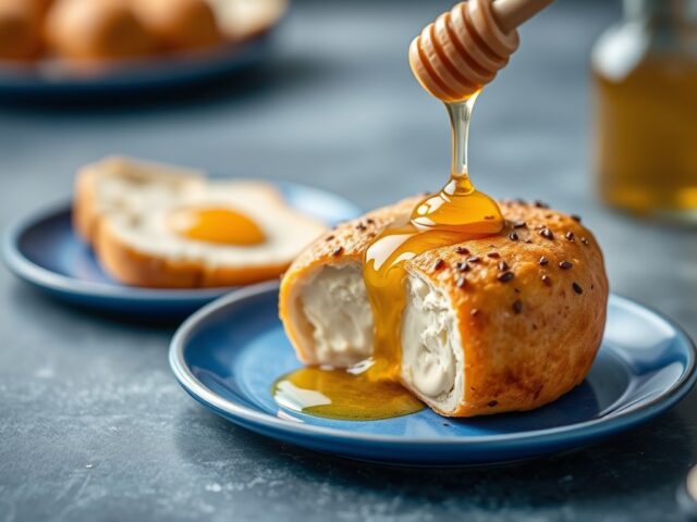 Broodje brie met honing