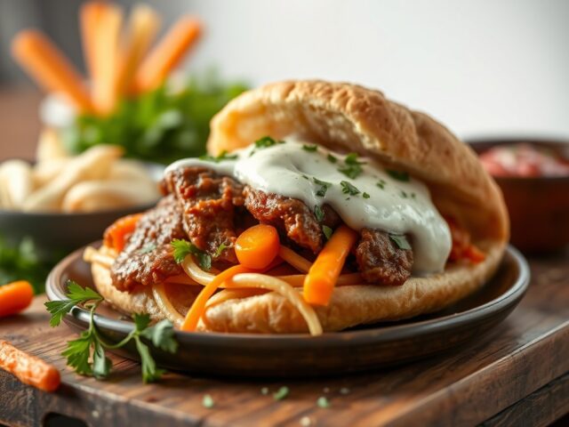 Broodje Döner = Döner Kebab — AI-gegenereerde illustratie